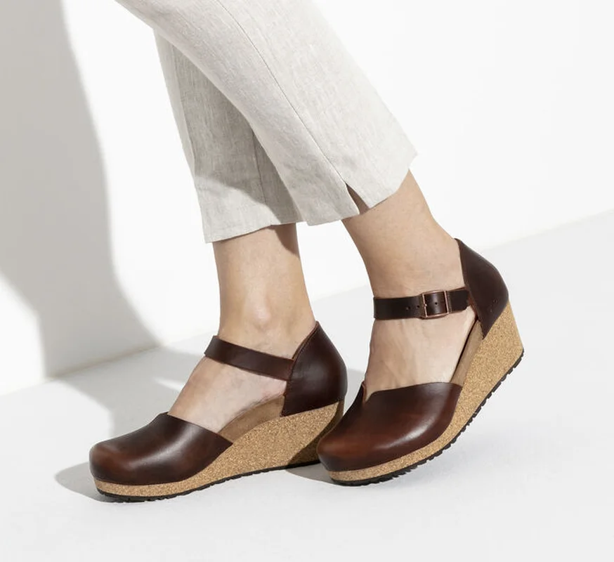 

Women Pu Leather Newest Fashion Wedges Design Handmade Style Casual Sandals for Women Shoes High Heel Zapatos De Mujer KP018