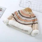 Зимний флисовый теплый свитер Teenster, одежда для маленьких мальчиков, топы для новорожденных девочек, утепленная одежда для малышей, детская одежда