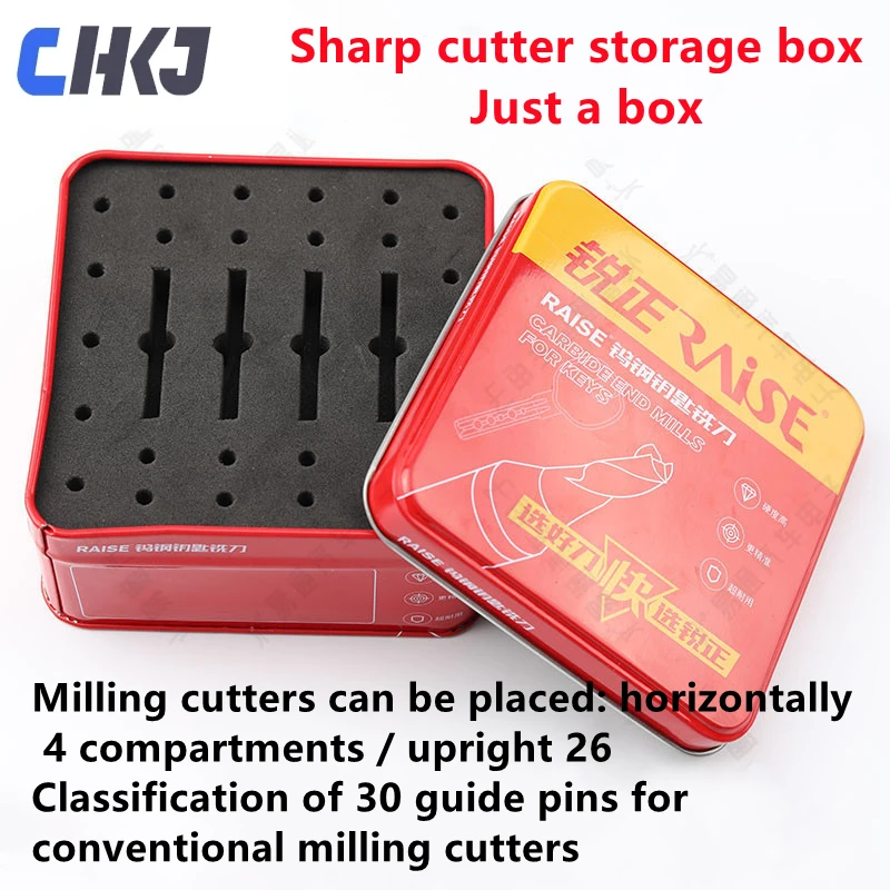 

CHKJ End mill storage box Vertical machine milling cutter Guide pin storage box 4 grids 36 holes 40 pcs For Ruizheng