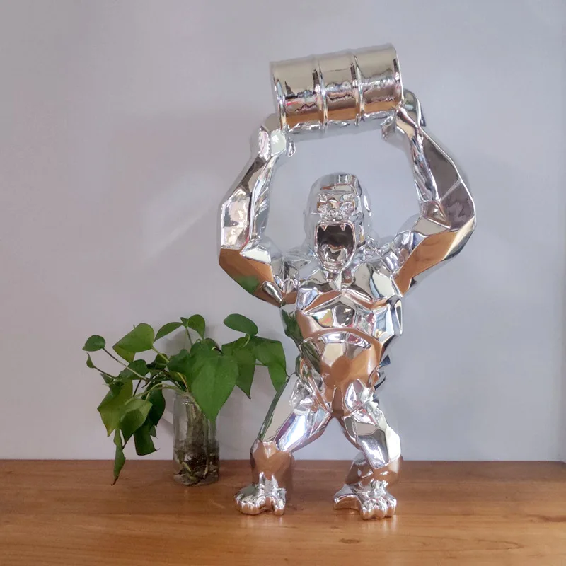 Фигурка Кинг-Конга орангутана из стекловолокна 40 см Имитация животных статуэтка