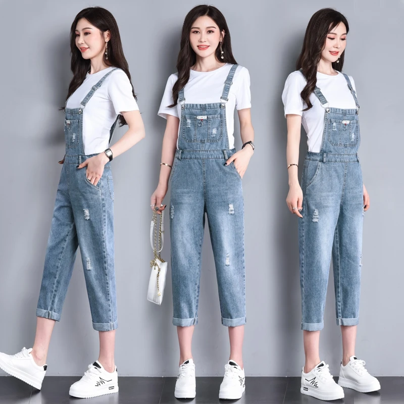 Веб знаменитости в том же Комбинезоны little семь джинсы для женщин Корейском стиле