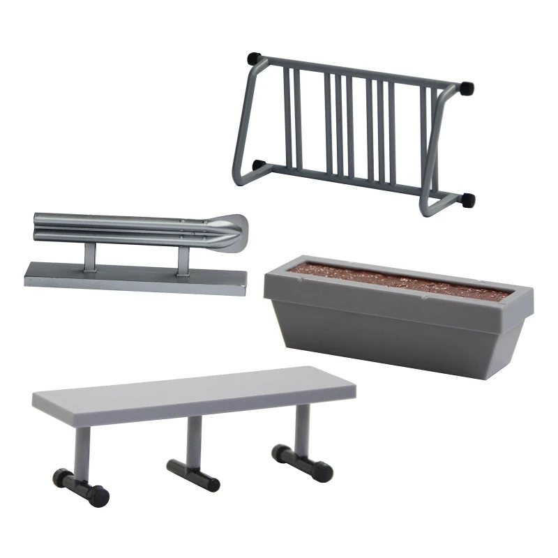 

Training Games Scene with Armrest bench flower pot Parts Track Kid Toy Gift Fingerboard Mini Finger Skateboard Bike Toys Assist