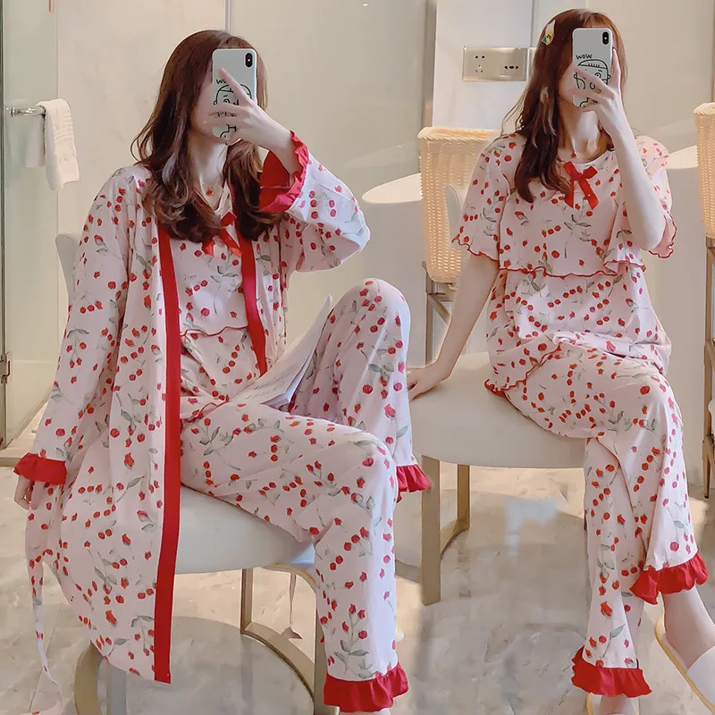 Комплект одежды из 3 предметов хлопковое пальто с оборками и расклешенными