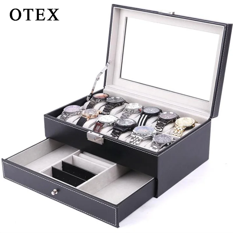 Роскошная коробка для часов из искусственной кожи хранения ювелирных изделий с