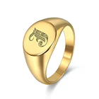 Высокое качество 316L нержавеющая сталь письмо начальный штамп кольца для мужчин и женщин кольцо на заказ Гравировка Ювелирные изделия HR441