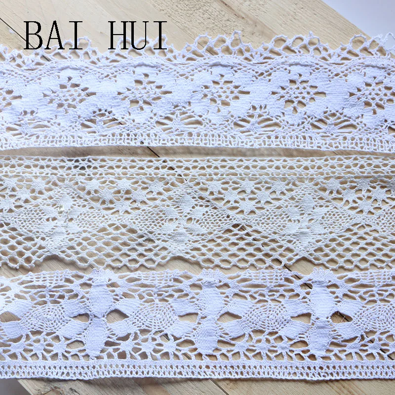 8 см 2 ярда белого цвета лоскутное хлопковое вязаное кружево швейная ткань