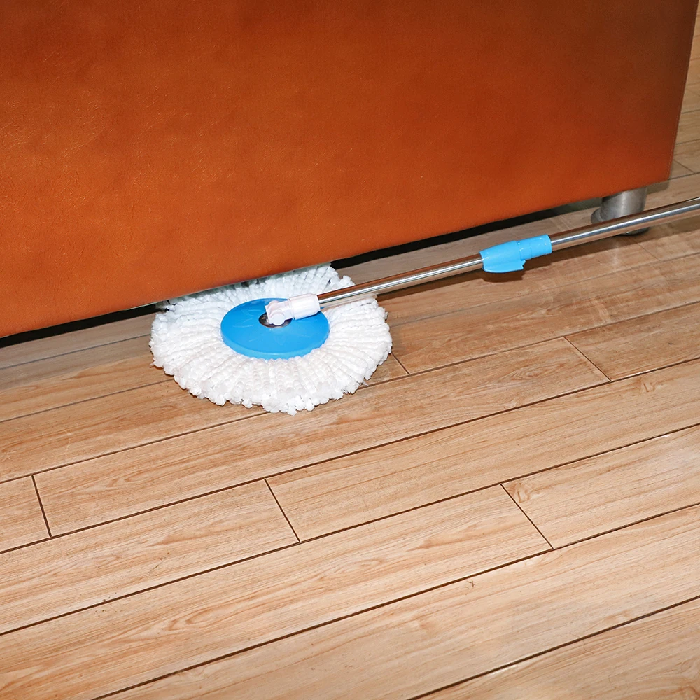 

US Warehouse360 Spin Mop with Bucket & Dual Mop Heads Blue Mop and broom