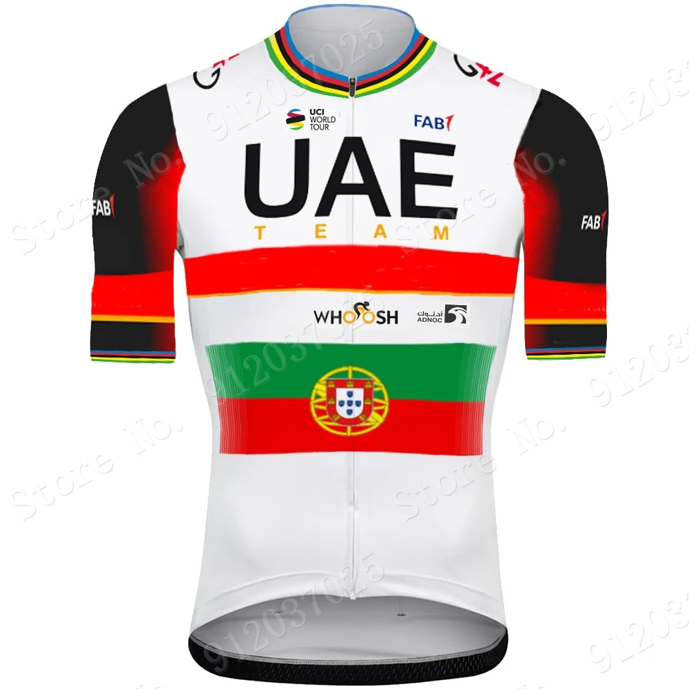 

2021 UAE Team Portuguesa Cycling Jersey Short Sleeve Summer Clothing Men Road Bike Shirts Bicycle Tops MTB Wear Uniform Maillot