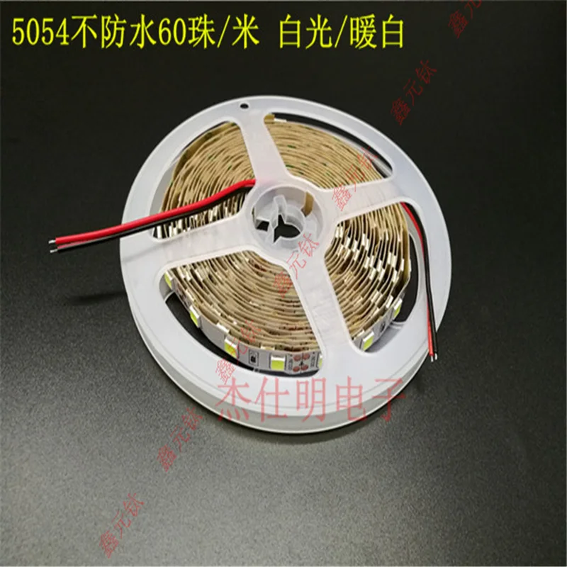 5054 60led 120 светодиодов 12v светодиодные ленты белый красный цвет зеленый, синий теплый белый не Водонепроницаемая Подсветка лампа лента 5 м/лот