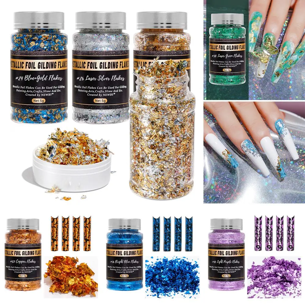 

Инструмент для изготовления украшений с блестками, позолоченные декоративные блестки, заполняющие материалы, Золотой лист, хлопья, Золотая...