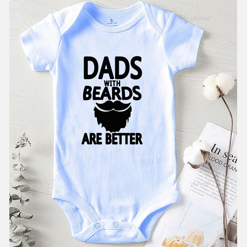 Модная детская одежда с принтом папы бороды Товары для новорожденных наряды