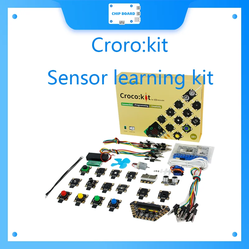 

Yahboom Crocokit alligator clip educational sensor starter kit for BBC microbit V1 and V2,with microbit v2