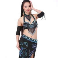 belly dance performance clothes women dance suit 2 pcs tassel sequins bra skirt oriental bellydance costume wear