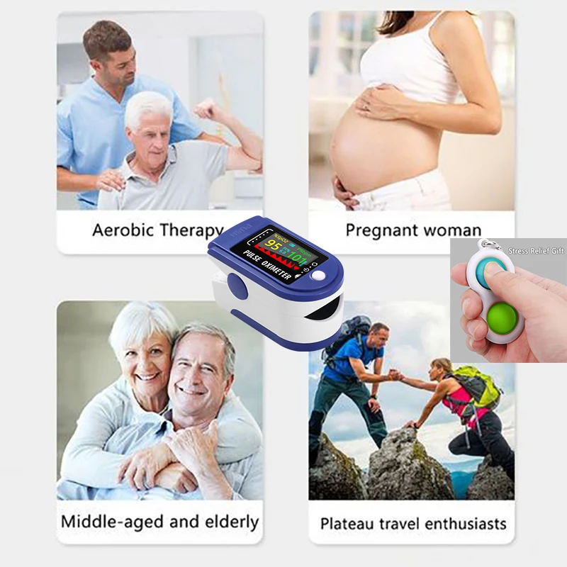 Пульсоксиметр на кончик пальца прибор для измерения уровня кислорода в крови Spo2