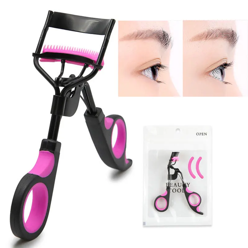 

Two-color Eyelash Curler Comb Portable Natural Curling Professional Eyelash Curler Auxiliary Girl Makeup Tool Beauty Eye Tool