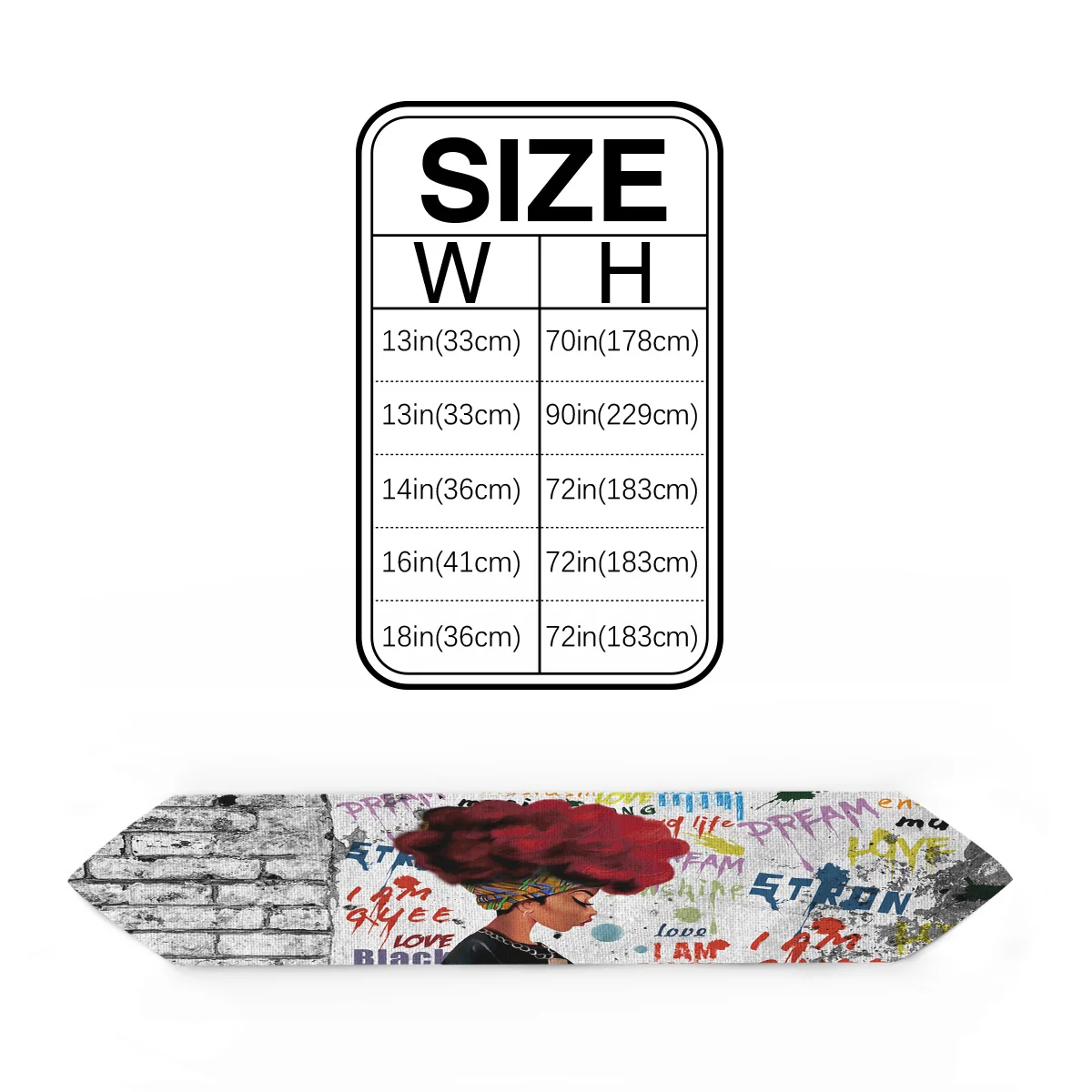 Настольная дорожка для женщин в африканском стиле с изображением граффити стены