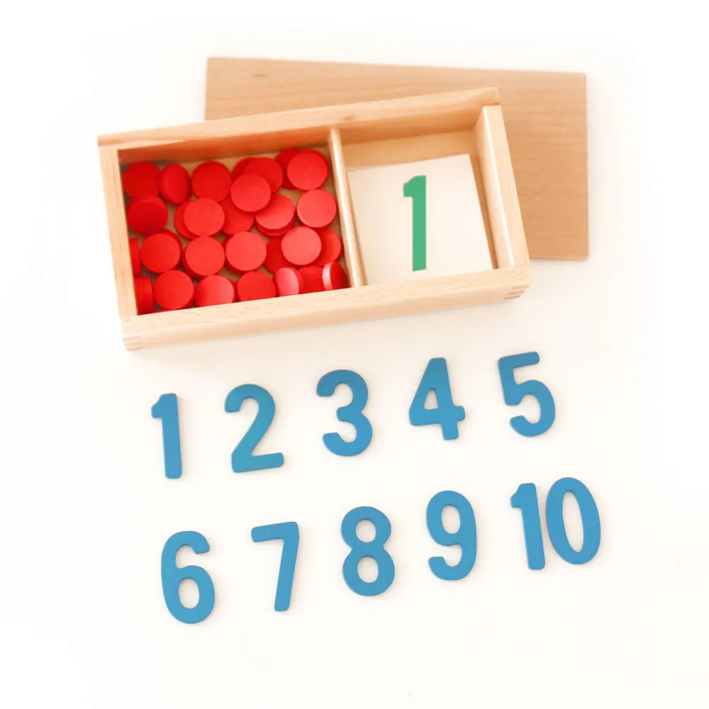 

Montessori Mathematics Teaching Aids Numbers and Chips Early Educational Toys Counting Learning Preschool Training Brinquedos