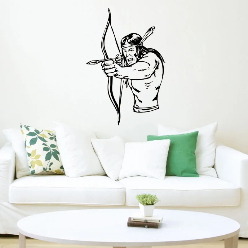 Наклейка на стену в виде шефа из Северной Америки домашний декор виниловые