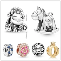 authentic 925 sterling silver vintage cute patti the sheep charm beads fit pandora bracelet necklace jewelry