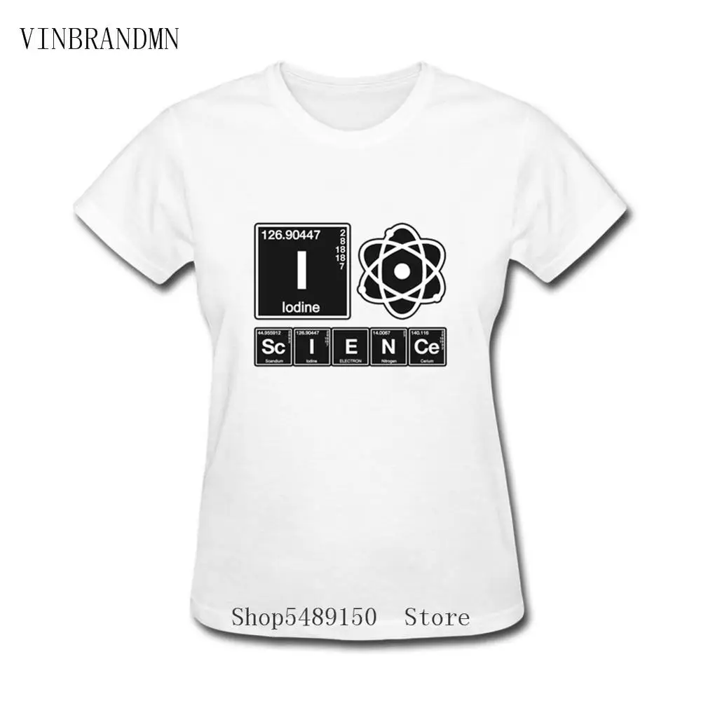 Модные женские туфли химический Символ Футболка Забавный элемент любящих науки