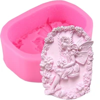 flower angel silicone soap mold epoxy resin mold jewelry candle soap making craft molds polymer clay mold fairy cake decor