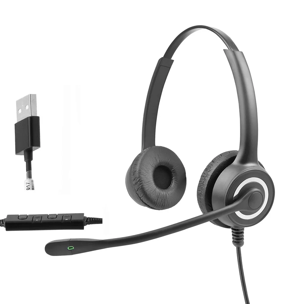 228MP USB колл центр офисная стереофоническая гарнитура с микрофоном оголовье