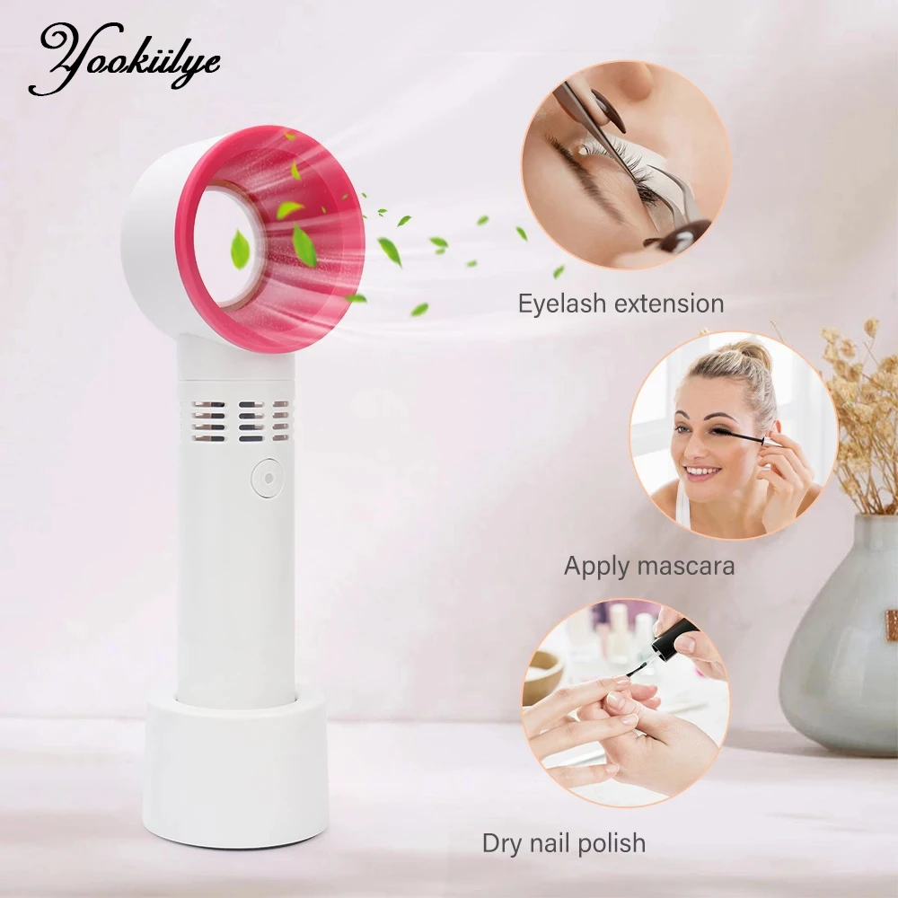 

Handheld Mini USB Eyelash Fan Dryer Air Conditioning Blower Glue Grafted Eyelashes Dedicated for Eyelash Extension Makeup Tool