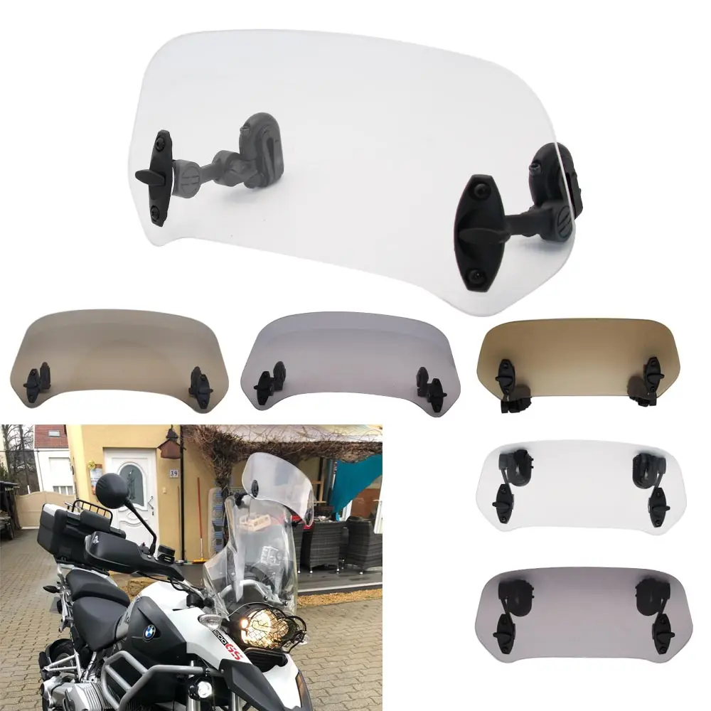 Universal Motorcycle Risen Clip On Windscreen Windshield Extension Spoiler Air Deflector For BMW R1200GS XADV Tmax Scooter Universal Motorcycle Risen Clip On Windscreen Windshield Extension Spoiler Air Deflector For BMW R1200GS XADV Tmax Scooter
