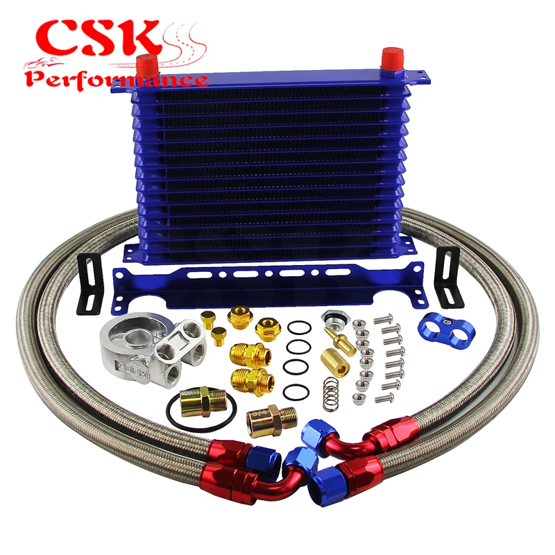 15 рядный двигатель гонки доверие масляный охладитель термостат адаптер шланг