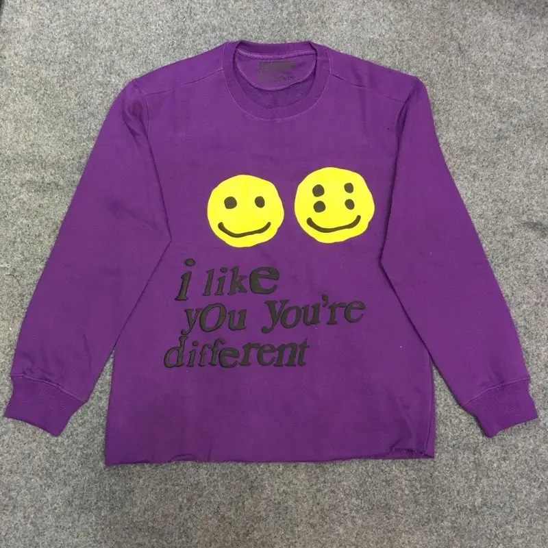 Толстовка CPFM.XYZ W.W.C.D. свитшот с надписью smile face для женщин и мужчин Повседневная
