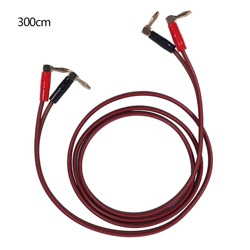 

2021 New -Audio Gold Plated 2 Banana Plugs to 2 Banana Plugs Silver Plated Speaker Cable