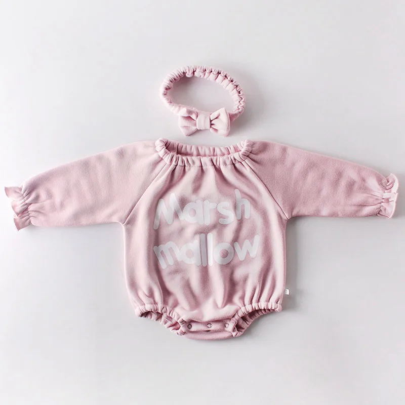 pink 82057 Забавная детская одежда для близнецов; боди для маленьких мальчиков и девочек; осенний хлопковый комбинезон с длинными рукавами с капюшоном и заячьими ушками для новорожденных - Цвет: pink 82057