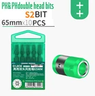 Набор отверток LAOA 65 мм S2, двухсторонние насадки для отверток с жесткостью до 58HDC, 10 бит, Phillips