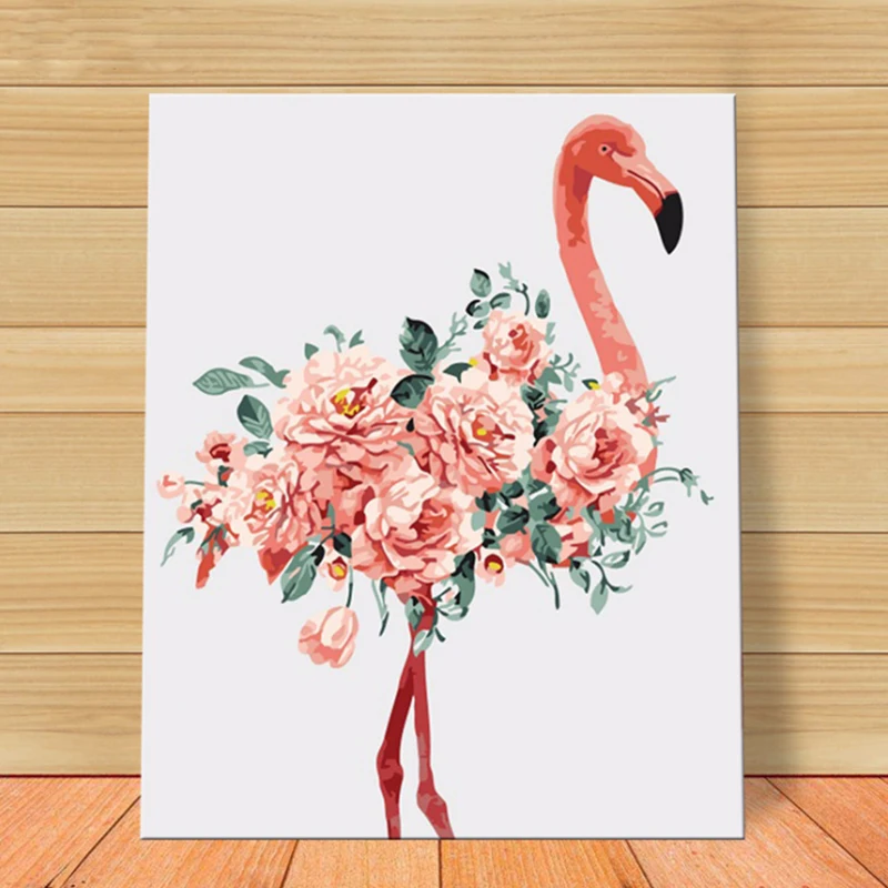 Сделай Сам Картина маслом в рамке по номерам Современный абстрактный розовый