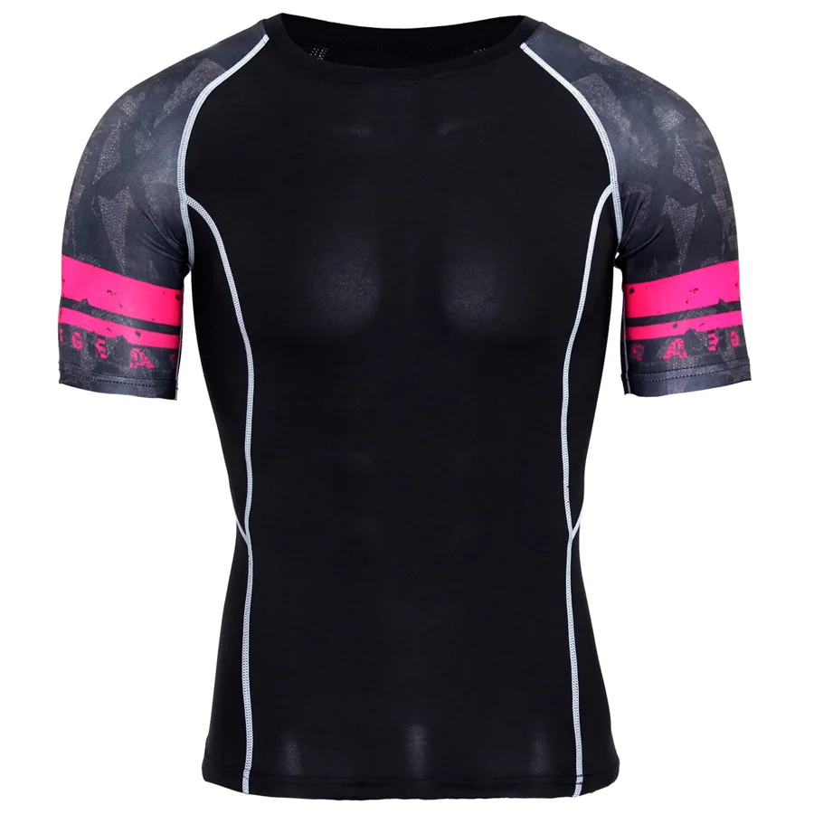 Компрессионные рубашки для мужчин 3d подростковые волчьи футболки с коротким