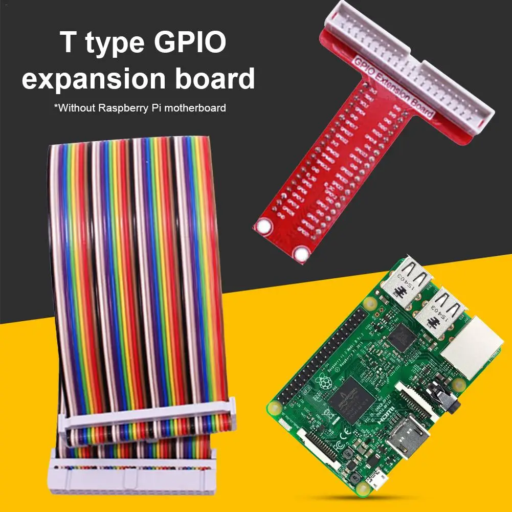 Макетная плата для Raspberry Pi 4B 3B Plus GPIO 40 Pins Расширительная кабель макетная адаптер T