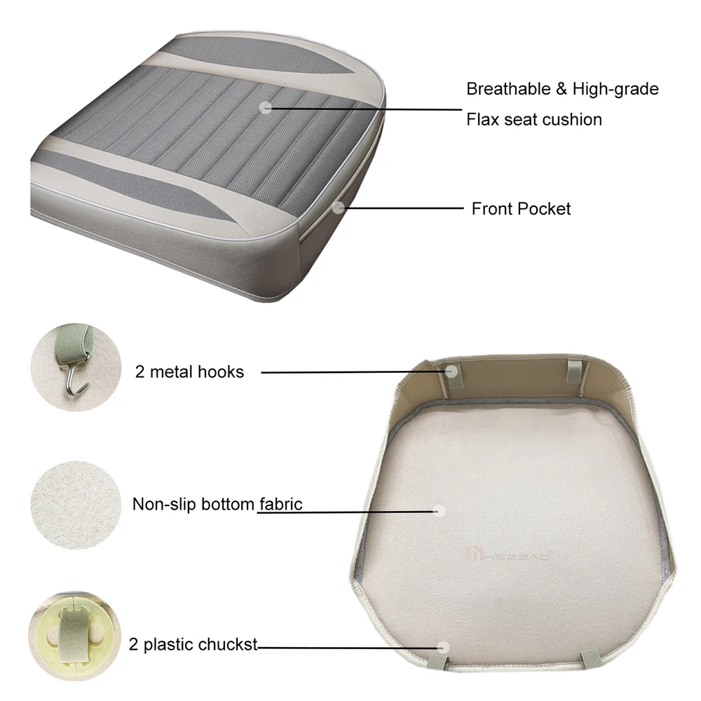 car seat coverflax cushion seasons universal breathable for most four door sedansuv ultra luxury car seat protection free global shipping