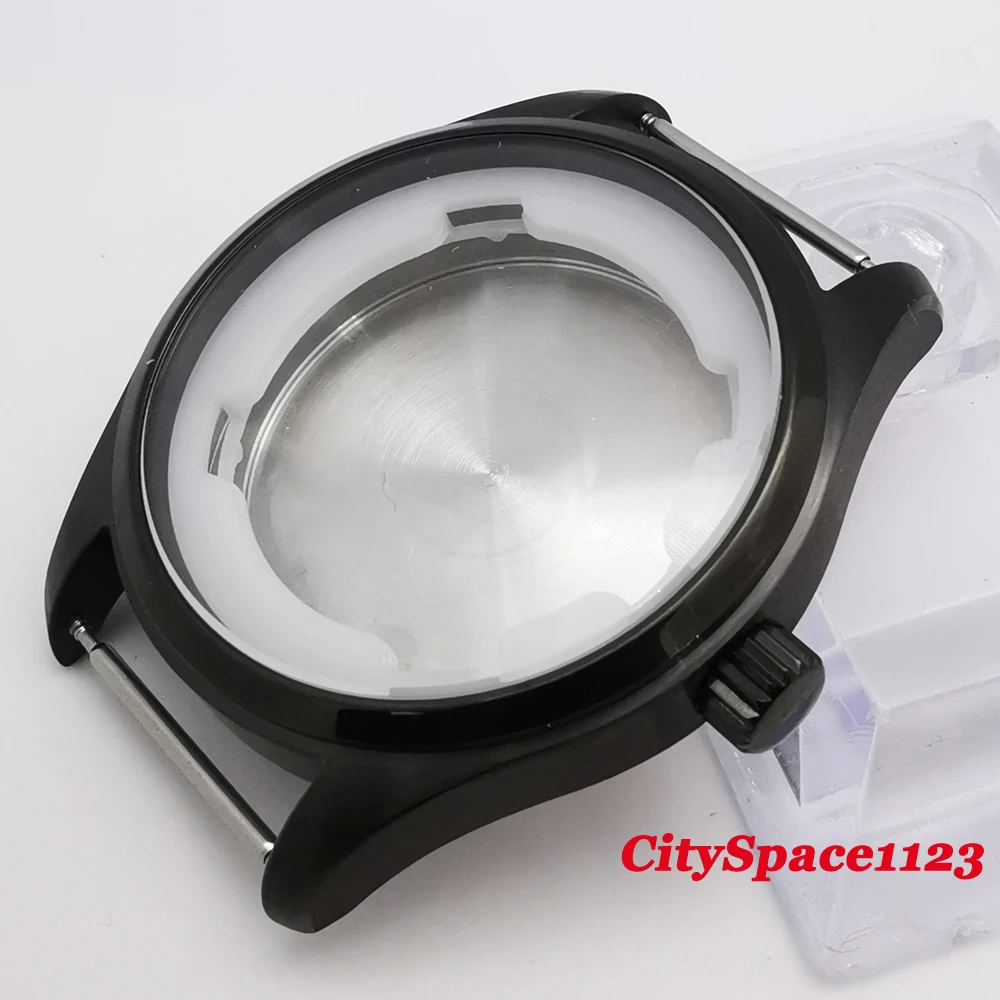 Чехол для мужских часов 40 мм водонепроницаемый черный PVD чехол NH35A ETA 2824 с