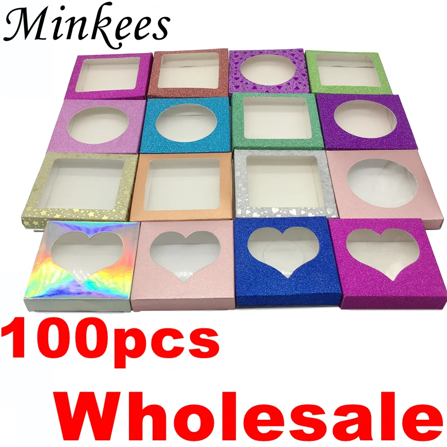 50/100/200 шт ресницы упаковочной коробки оптом Мягкий Квадратный Бумага Коробки