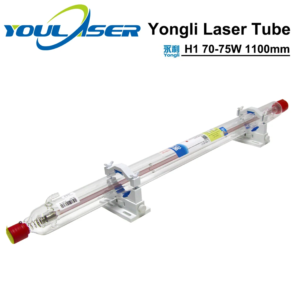 Yongli H серии H2 80 90 Вт CO2 длина лазерной трубки 1250 диам. 60 мм деревянная коробка