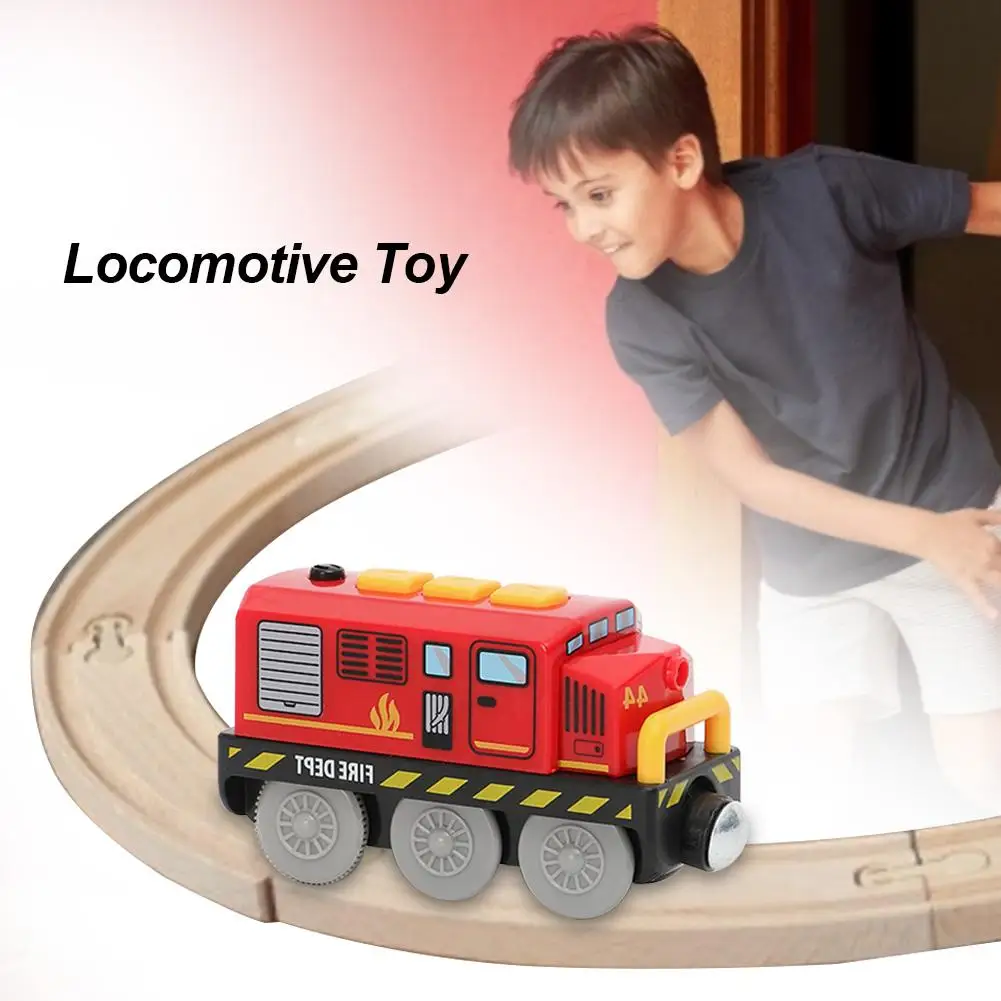 

Железнодорожный локомотив с магнитным соединением, электрический маленький поезд, магнитная игрушка на рельсах, совместимая с деревянным ...