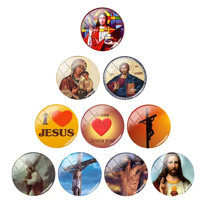 

Стеклянные кабошоны TAFREE с надписью «Я люблю Иисуса», 12/15/16/18/20/25/30 мм, Ювелирная фурнитура с плоским основанием для поделок, ys115