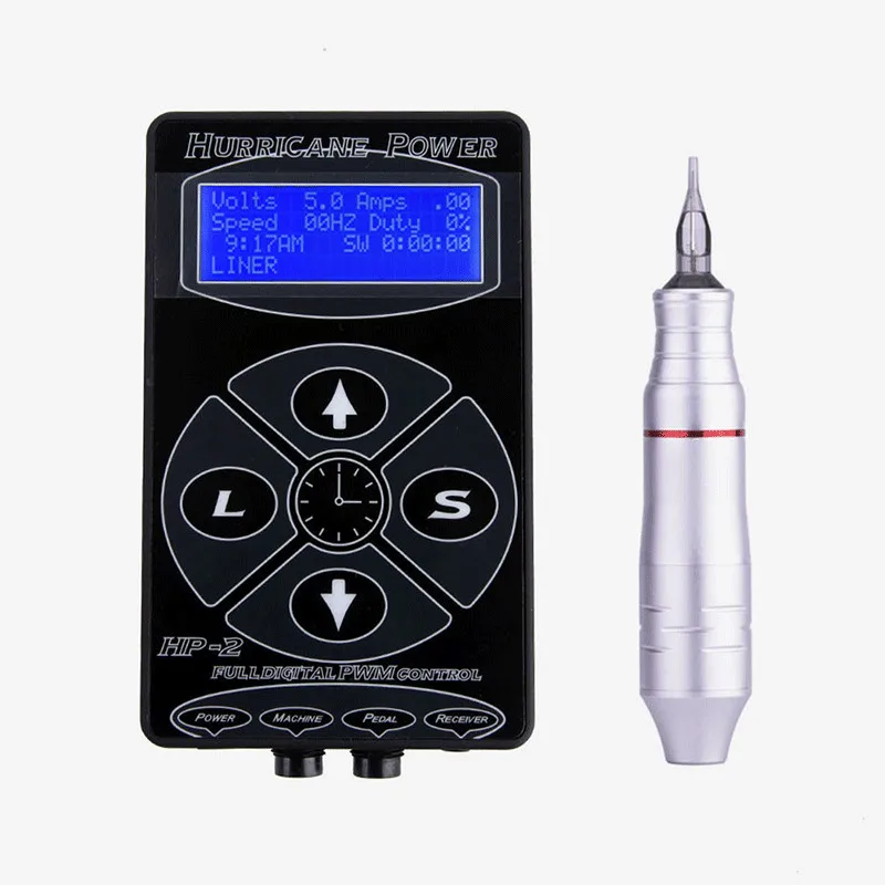 Silver pen Biomaser полный комплект машины для татуировки профессиональная Интеллектуальная цифровая тату макияж машина набор устройство швейцарский мотор наборы татуировок - Цвет: Silver pen