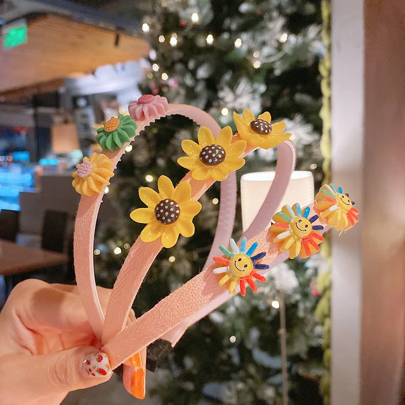 Детская повязка на голову с мультяшным рисунком нескользящая для принцессы