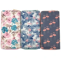 kandra floral and flamingo print women long wallets pu leather phone bag zipper clutch coin purse female wallets card holder