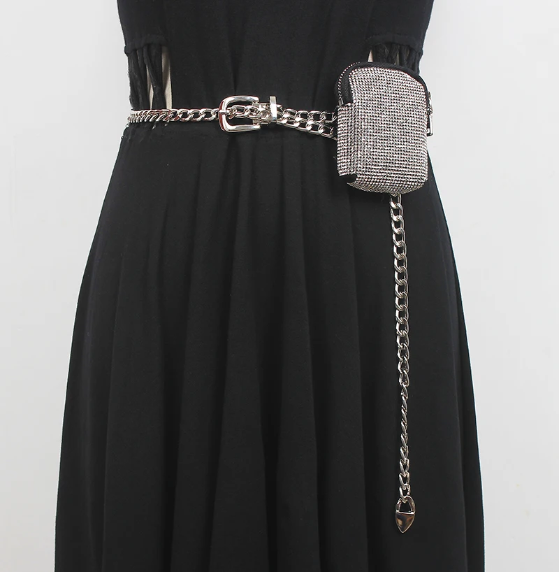 

Женский ремень с металлической цепочкой, модельный пояс-корсет, узкий ремень с украшением, R2562
