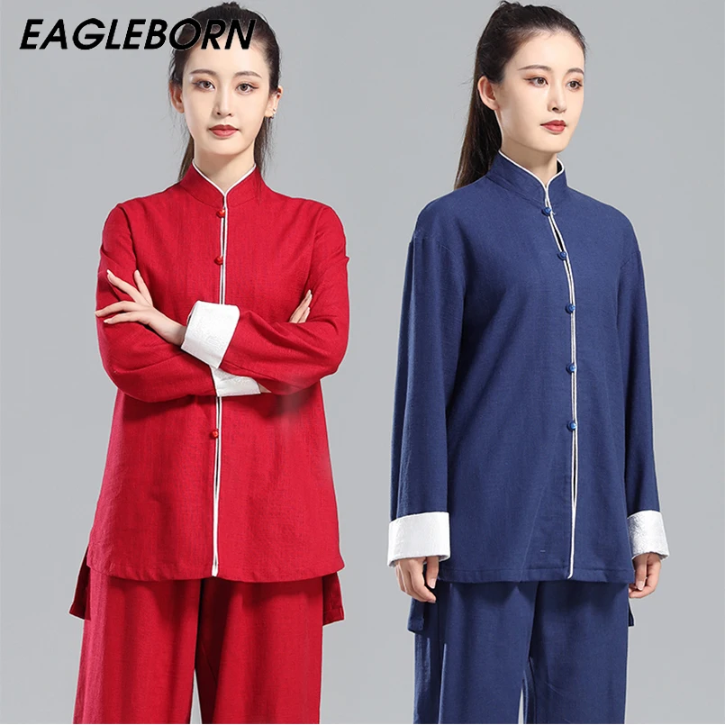 

Одежда Tai Chi для женщин, новая мужская униформа Tai Chi, одежда для выступлений, командные соревнования, фитнес, Qigong, одежда для утренних упражнений