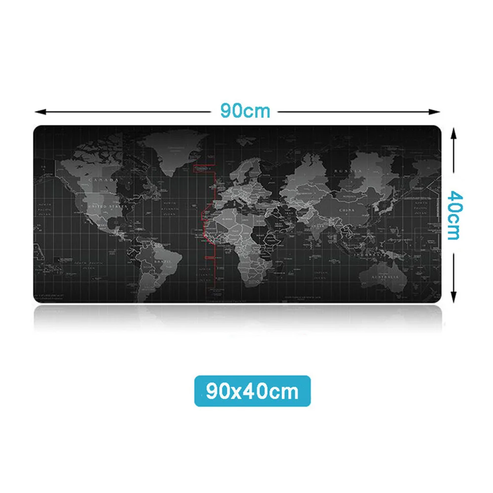 Большой коврик для мыши XXL 900x400 игровой с картой мира противоскользящий из