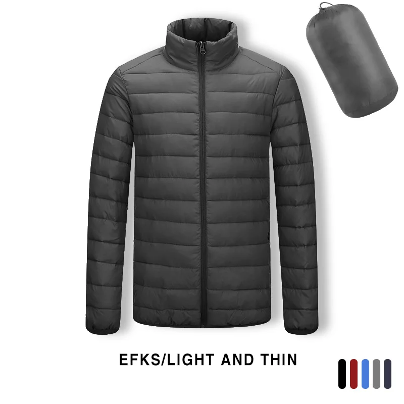 2021 new padded jacket men's stand collar lightweight short down jacket men's winter jacket casual jacket winter wear
