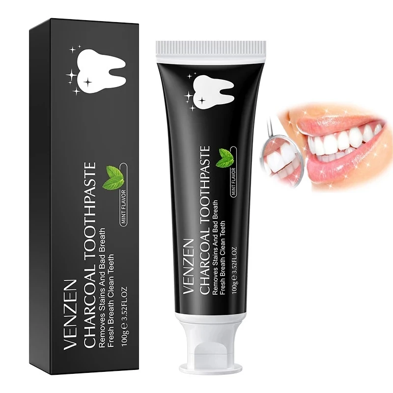 Bamboo Charcoal Black Toothpaste Gentle Cleansing Activated Carbon Mint Toothpaste Fresh Breath Oral Cleansing Care